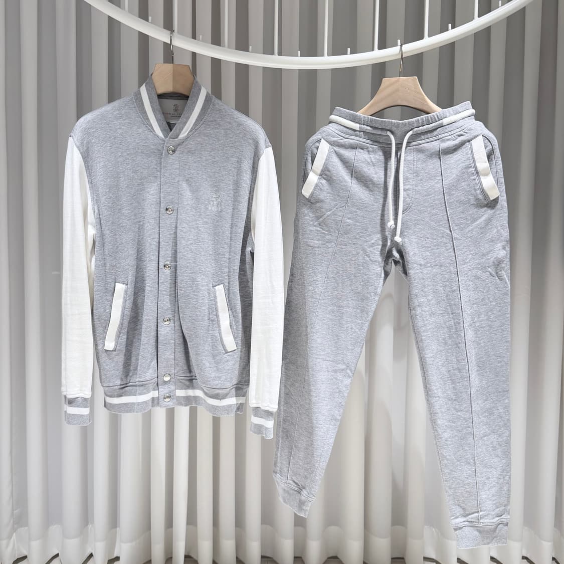 S /XXS 브루넬로 쿠치넬리 로고 그레이 스타디움 셋업 상품이미지1