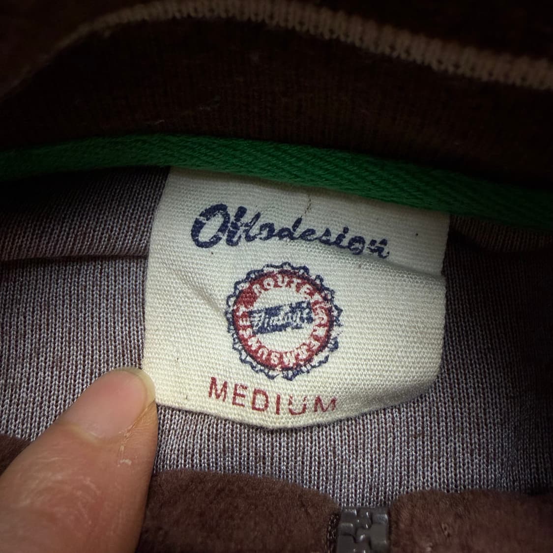 빈티지 레터링 벨루어 집업 상품이미지2