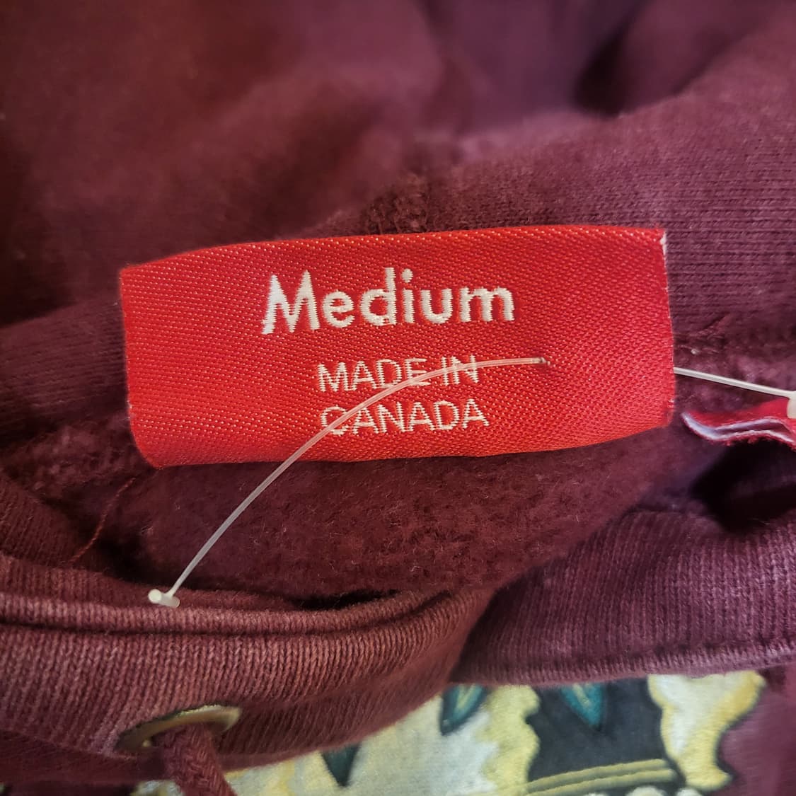 슈프림 17FW 센터피스 버건디 후드 상품이미지4