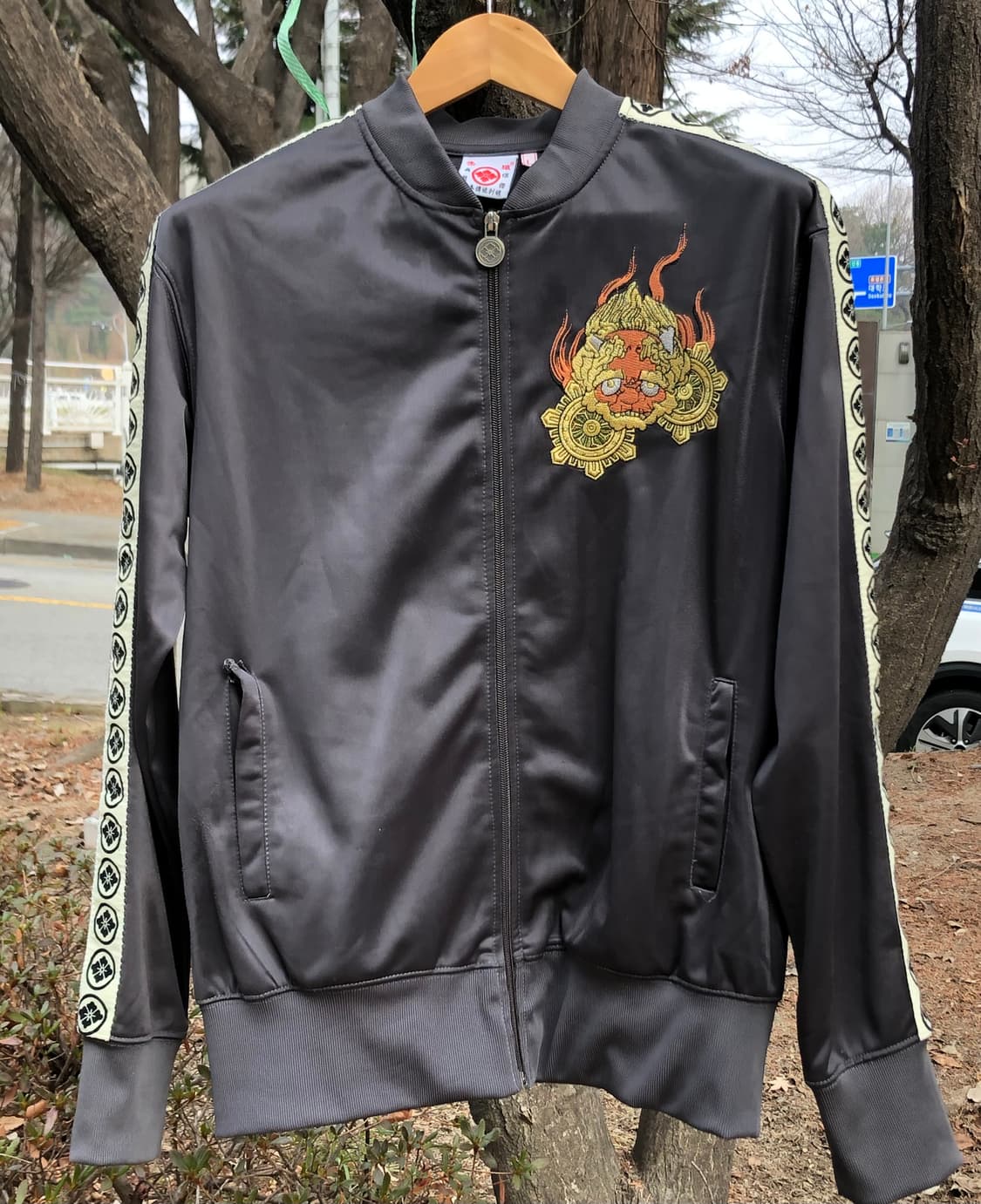 오니와카마루 & 잉어 자수 재패니스 빈티지 트랙자켓 상품이미지3