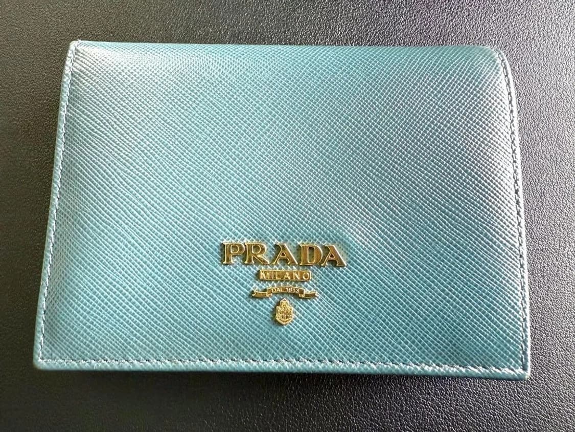 프라다 지갑 PRADA Bifold Wallet light blue 상품이미지1
