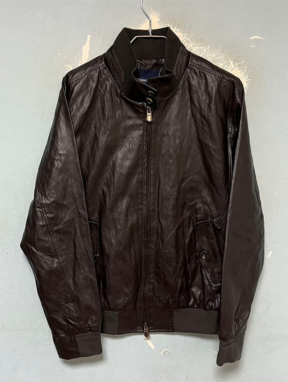 다니엘크레뮤 인조가죽 남자 캐주얼자켓 춘추 브라운 L 100  상품이미지1