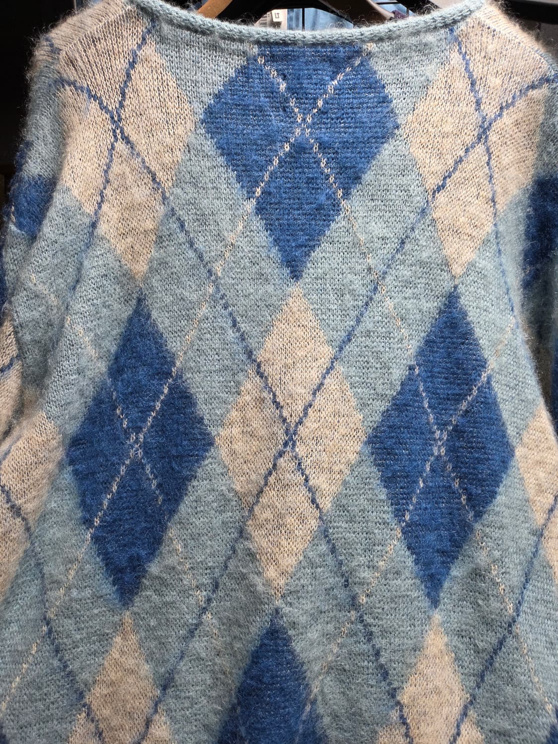 니들스 모헤어 가디건 아가일 블루 XL 새상품 상품이미지8