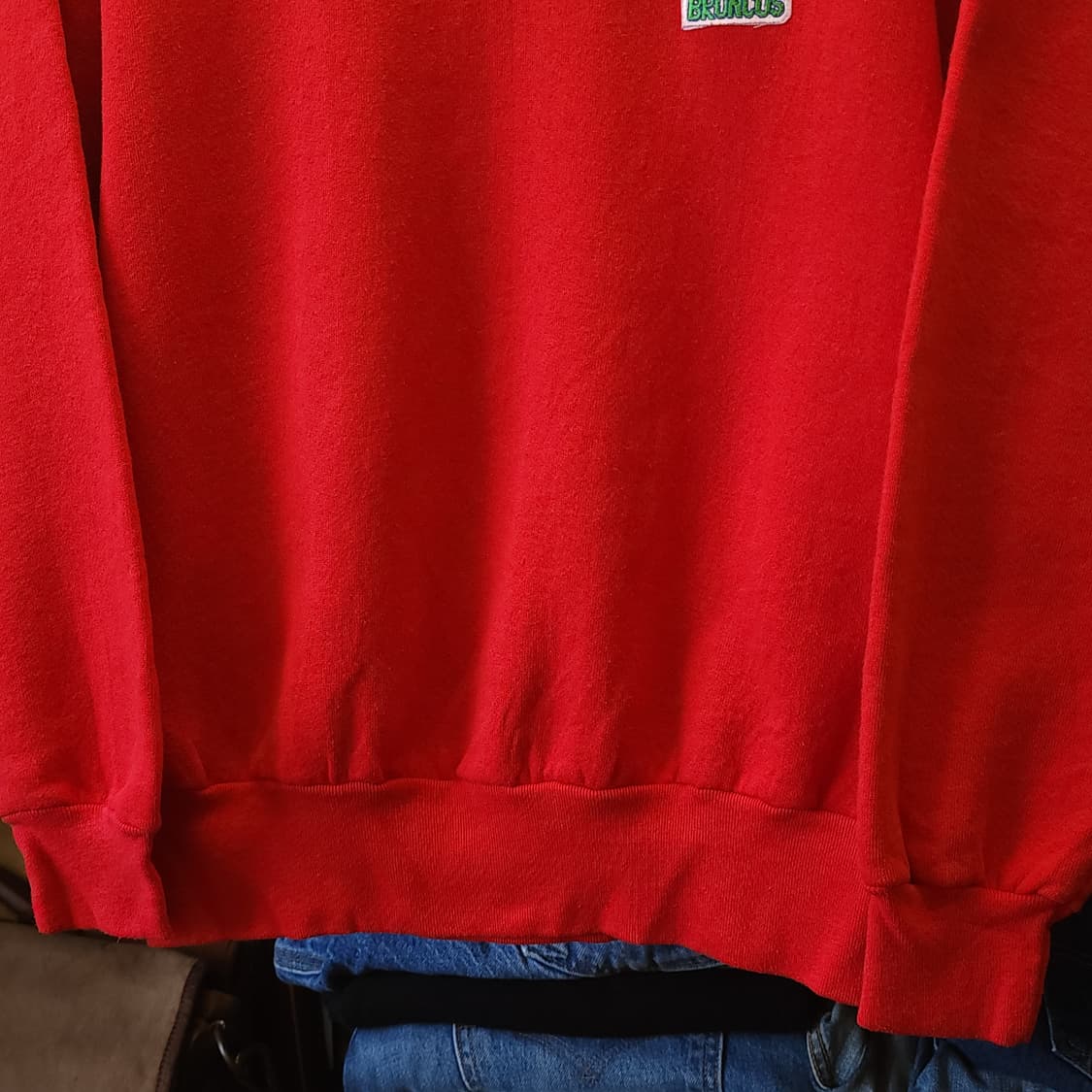90s 프룻오브더룸 빈티지 스웻셔츠 플레인 스웻셔츠 레드 m 상품이미지7