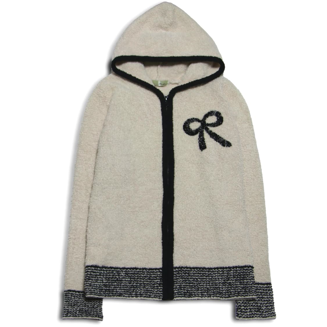 Ribbon Fleece Hood zip-up 상품이미지1