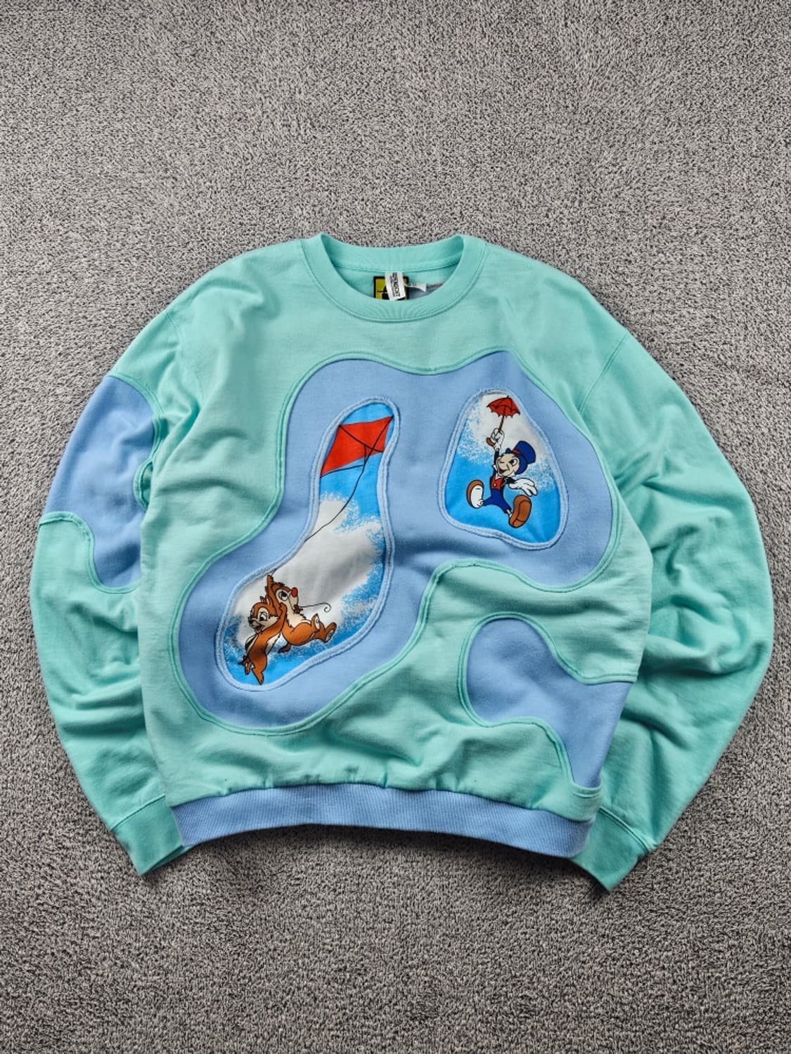 디즈니 미키 아플리케 커스텀 맨투맨 스웻 셔츠 ( XL ) / 9320 상품이미지2