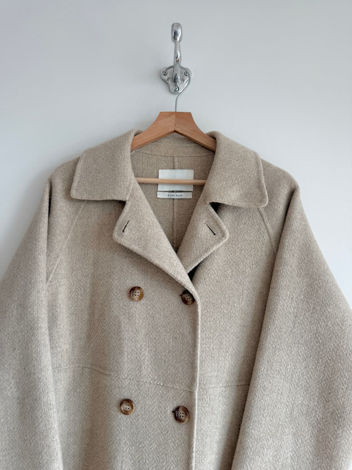 Pre owned 핸드메이드 울 더블 코트 상품이미지3
