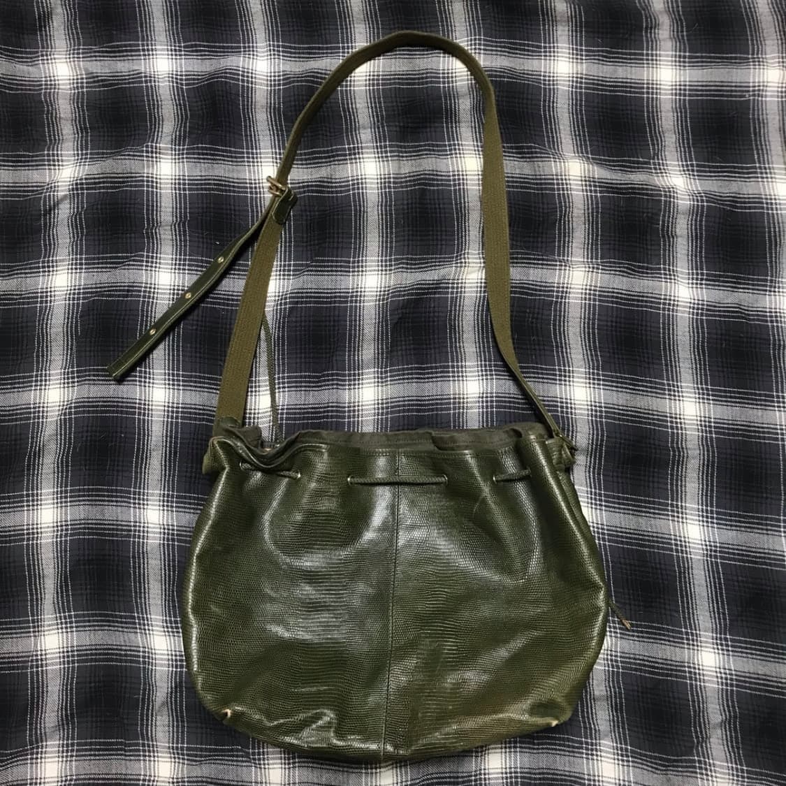 재팬 osam 복조리 카키 리얼 레더 투웨이백 2개 세트 남녀 공용 상품이미지4