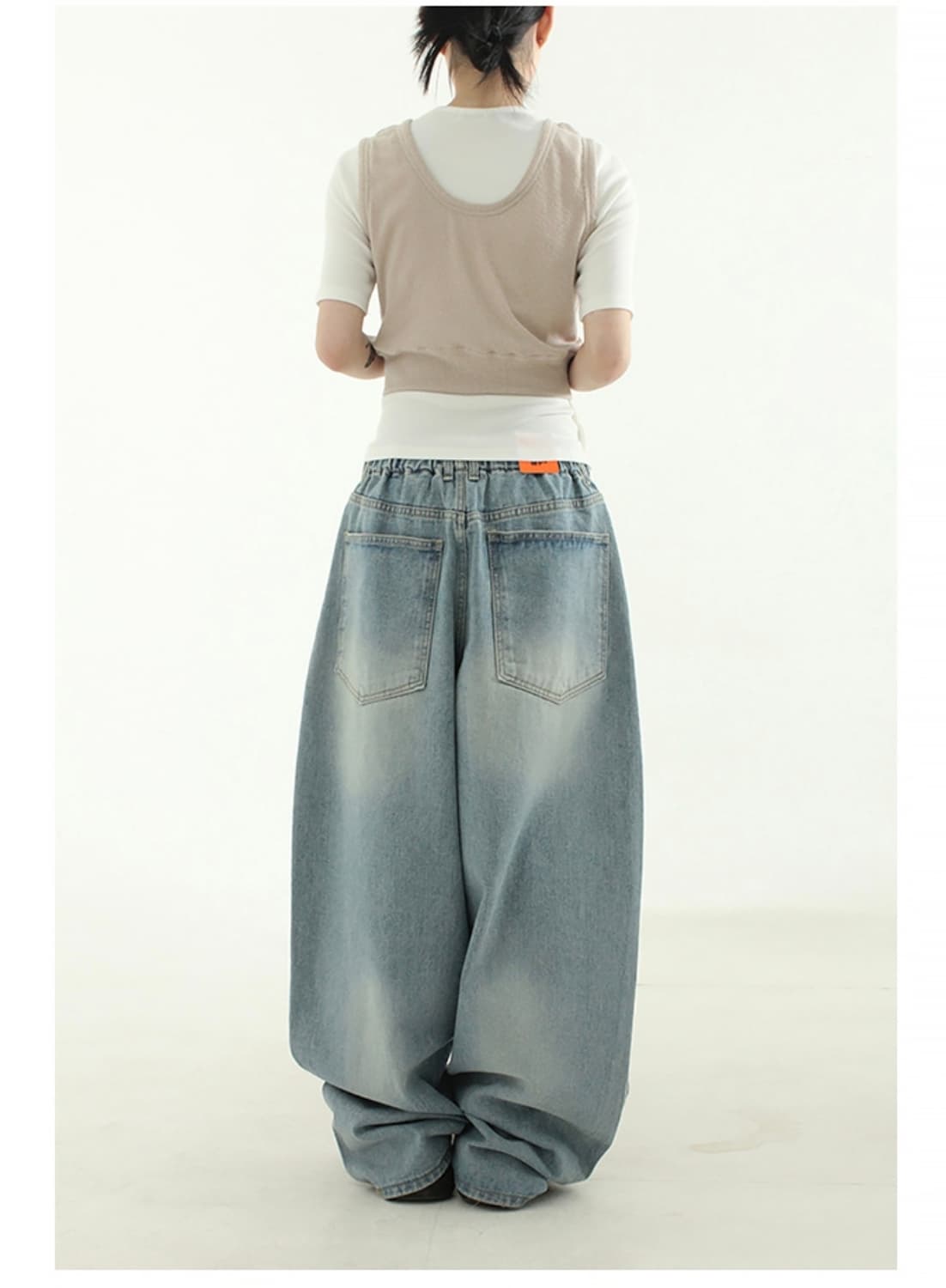 oversize washed denim balloon pants 상품이미지2