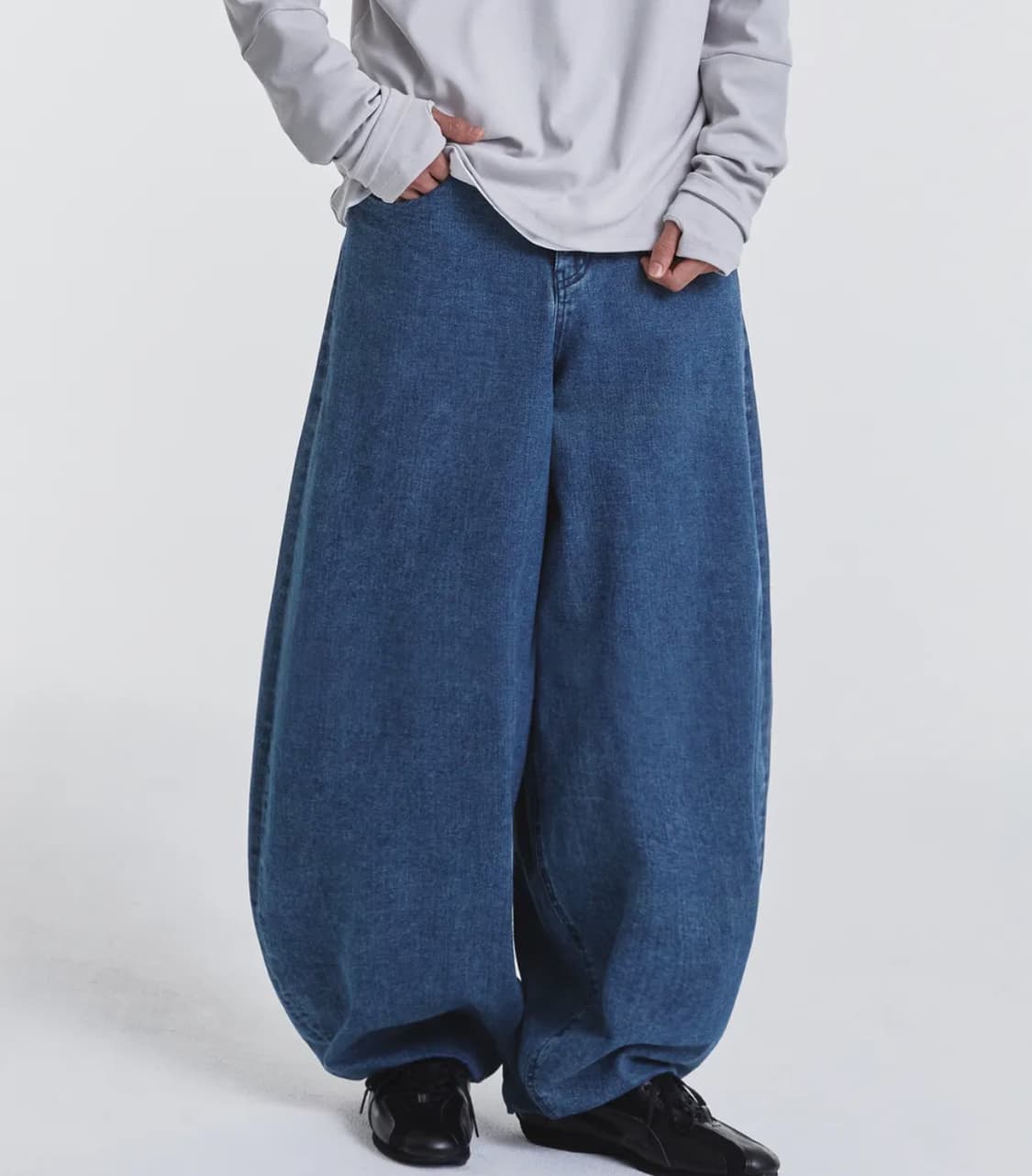 기철 벌룬핏 데님팬츠 상품이미지4