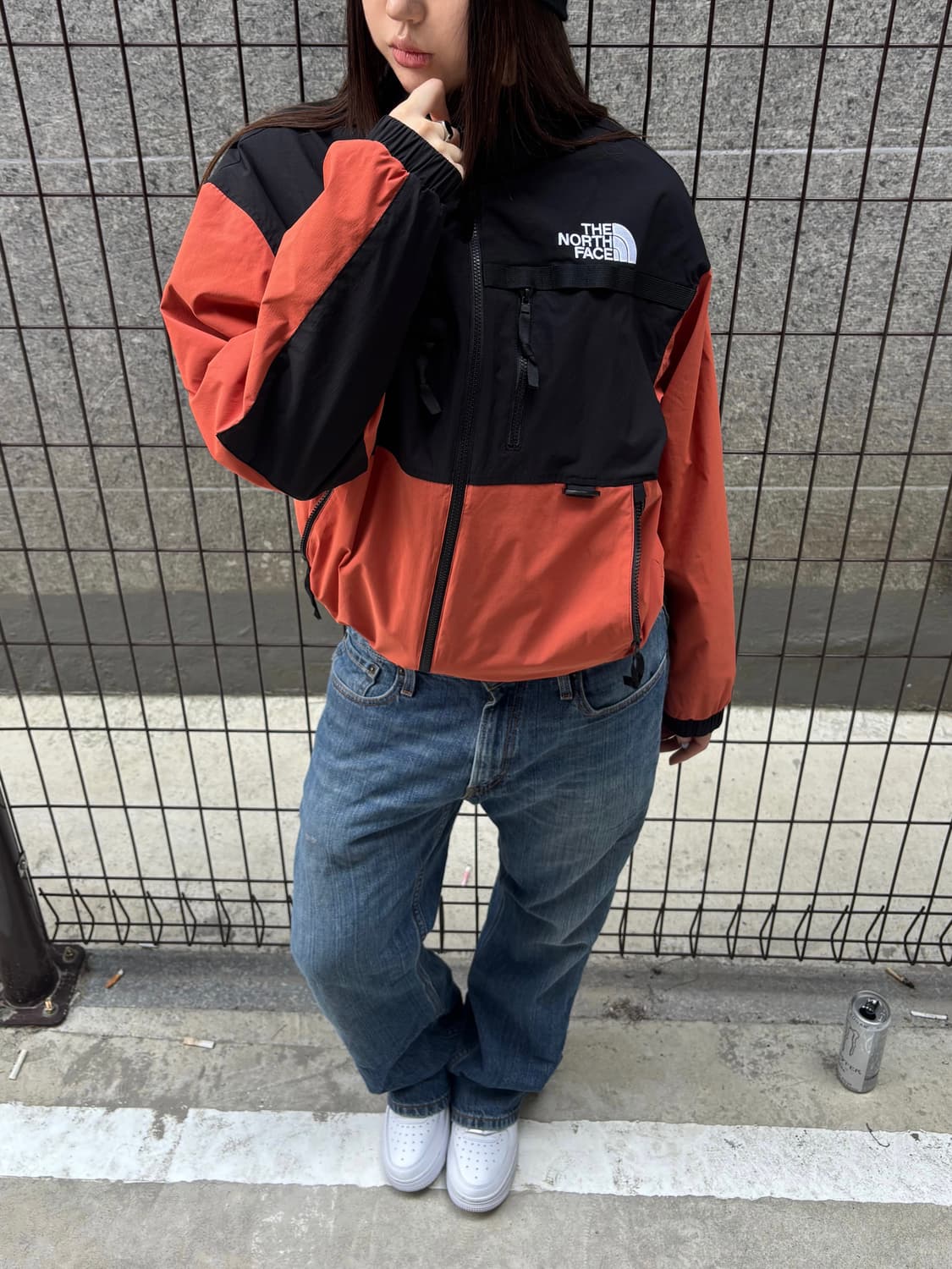 노스페이스 블랙 오렌지 바람막이 상품이미지1
