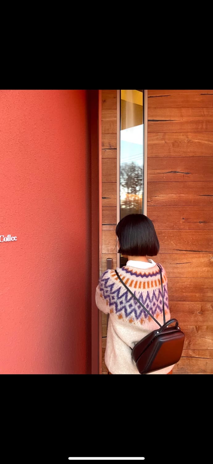 하울린 울 100% 오트밀 패턴 니트 상품이미지2