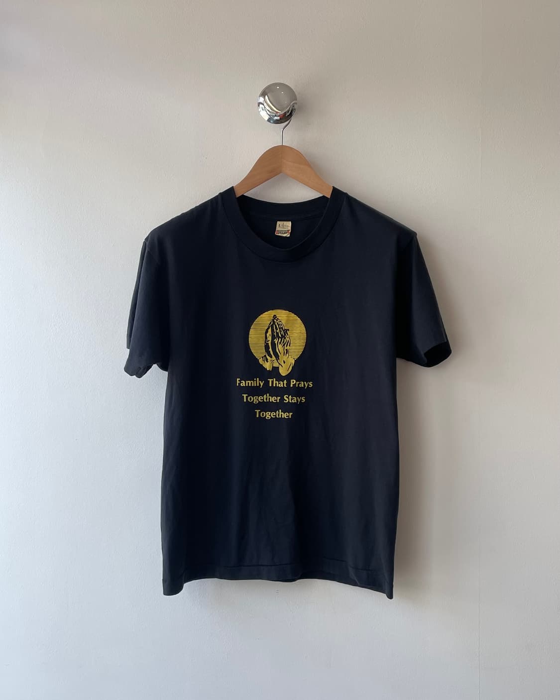 90s USA “Praying hands🙏” T-shirt L 상품이미지2