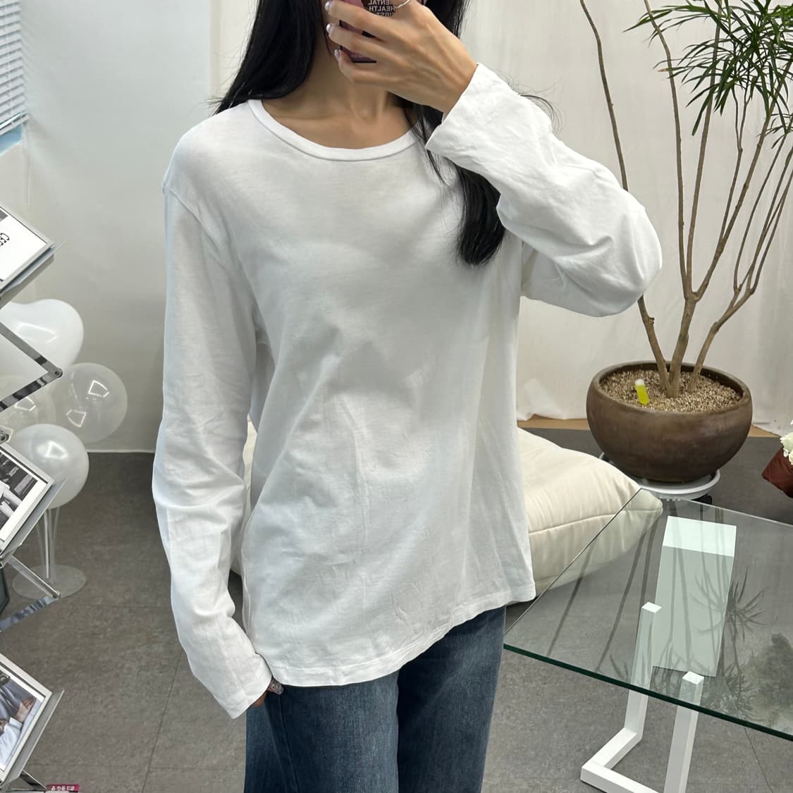 GAP 화이트 긴팔티셔츠 상품이미지3