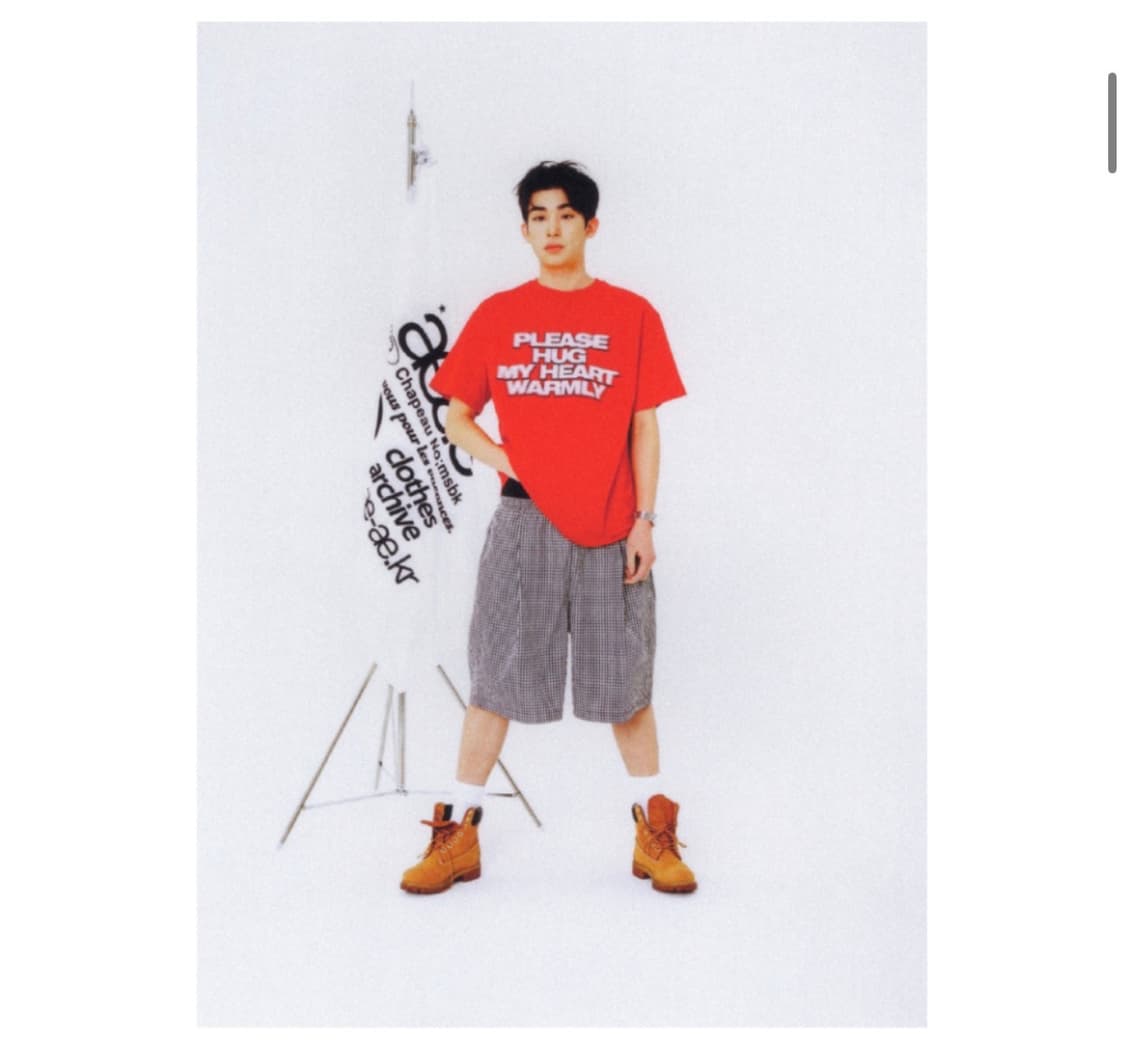 aeae 에이이에이이 핏어팻 티셔츠 레드 1size 상품이미지5