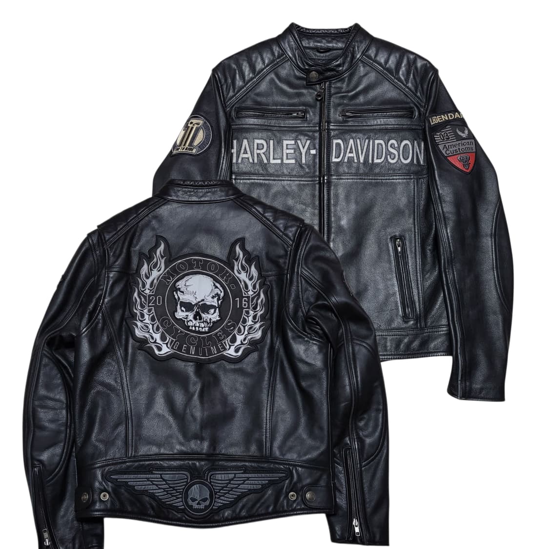 (m) 할리데이비슨 패치 다크호스 가죽 자켓 상품이미지1