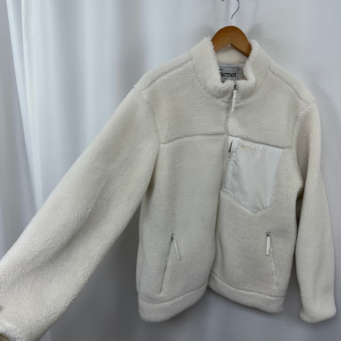  마모트 남자 도톰 기모 털자켓 아이보리 100 상품이미지2