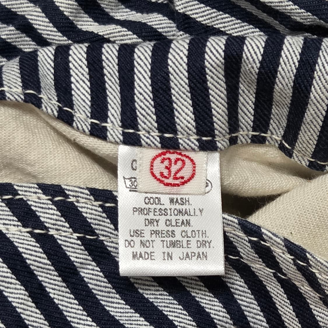 Pherrow's 페로우즈 32사이즈 히코리 스트라이프 메인트 워크 팬츠 상품이미지3