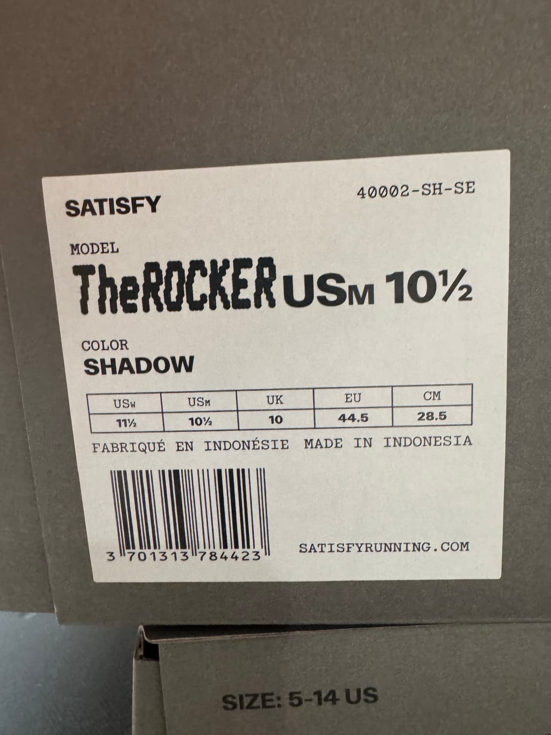 새티스파이 SATISFY 더 락커 the rocker 쉐도우us 10.5 상품이미지3