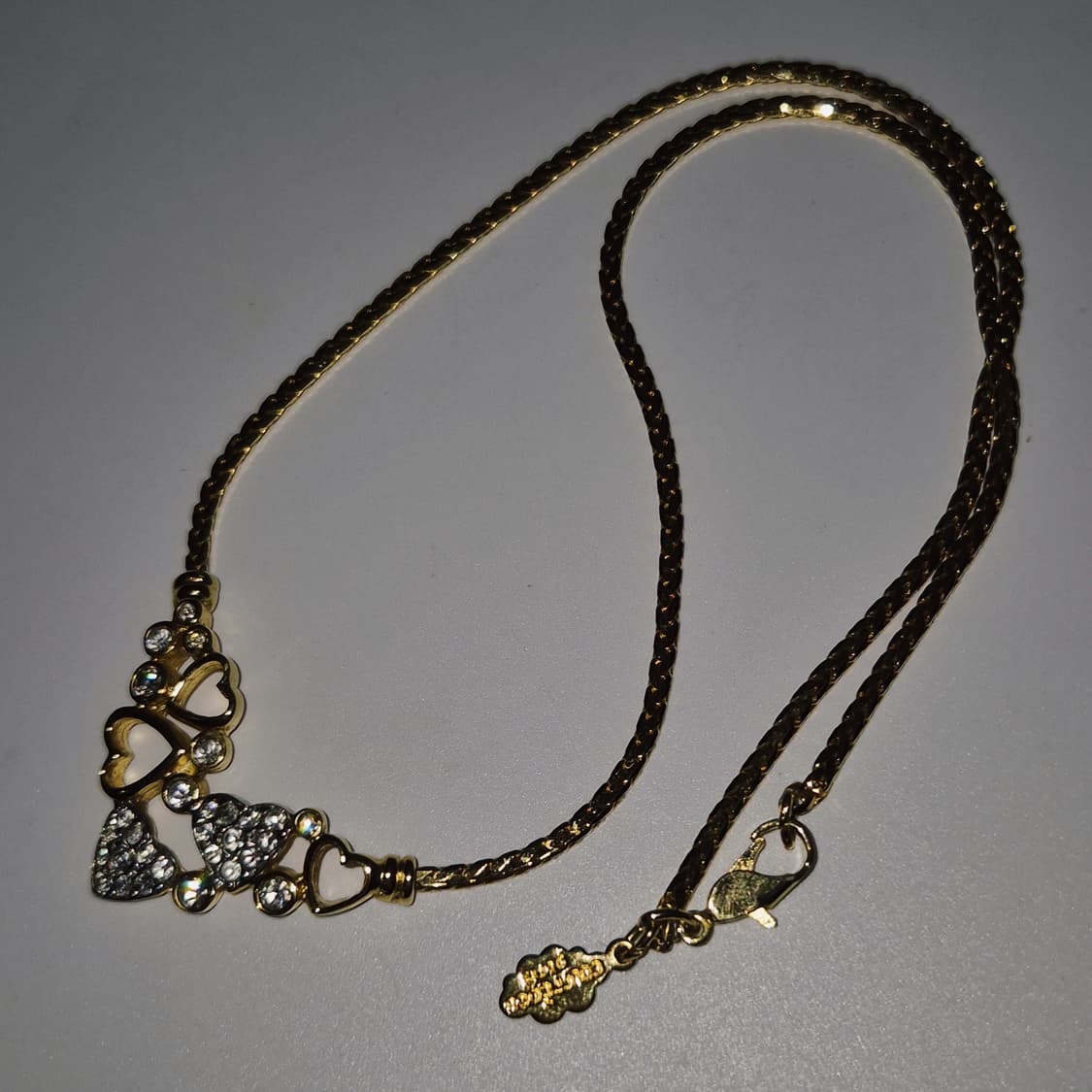 90s 프랑스 꾸레쥬 하트 물방울 크리스탈 초커 상품이미지10