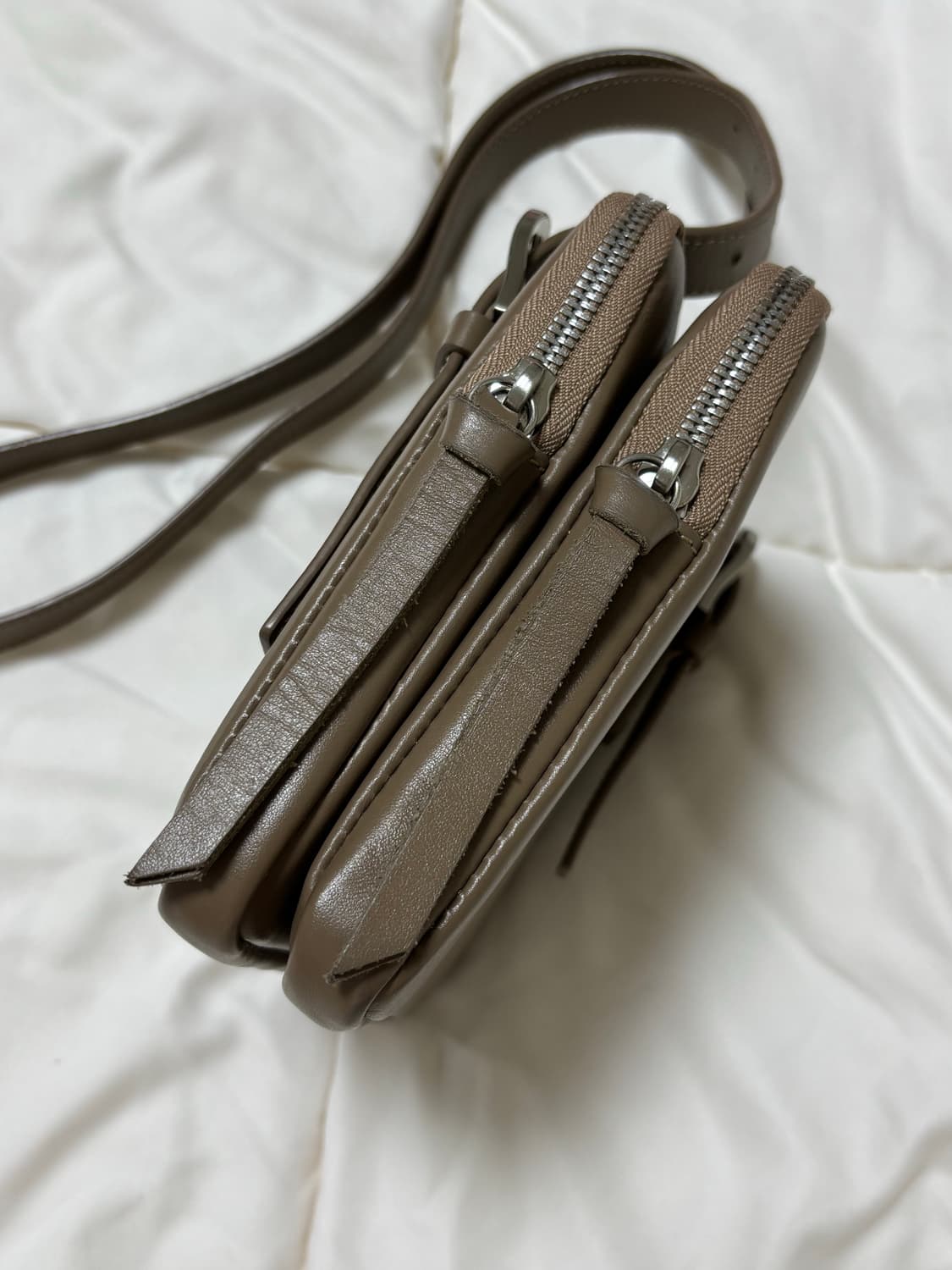 미닛뮤트 트윈스퀘어백 그레이베이지 상품이미지5