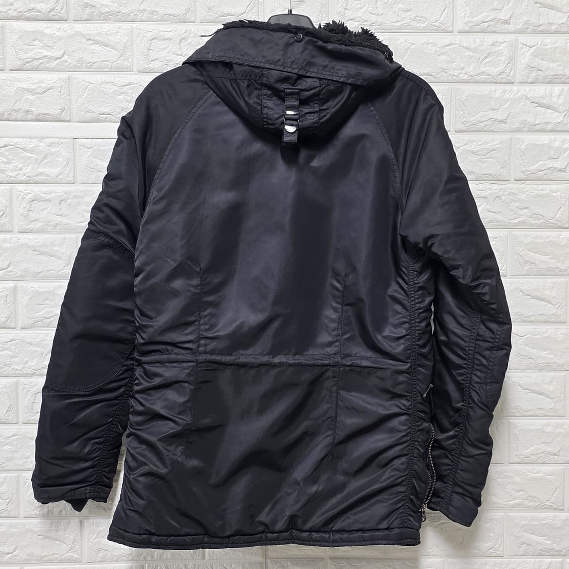 택포) 알파인더스트리 블랙 퍼후드 야상점퍼 M 상품이미지4