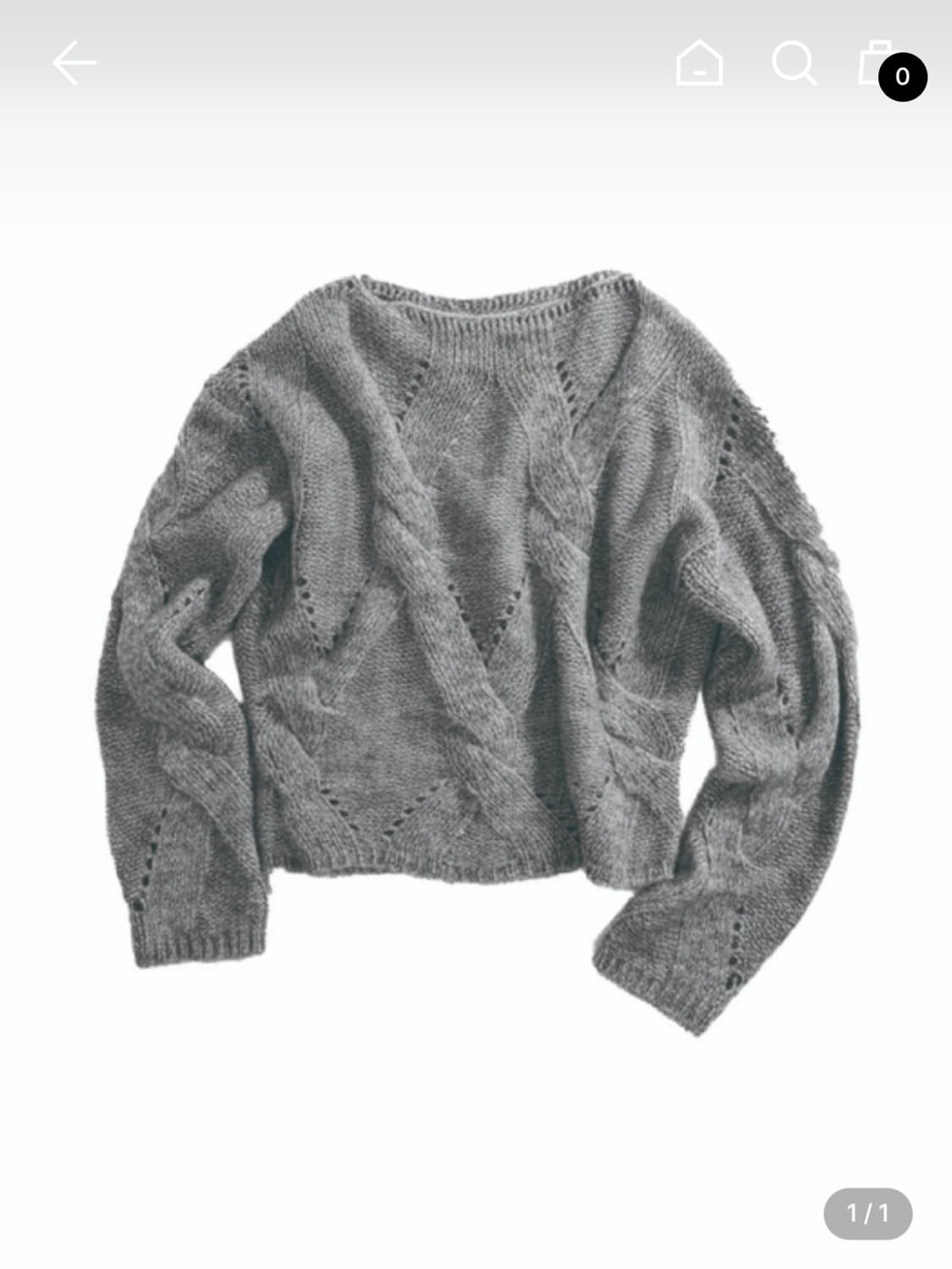 오들리워크샵 알파카 케이블 니트 상품이미지1