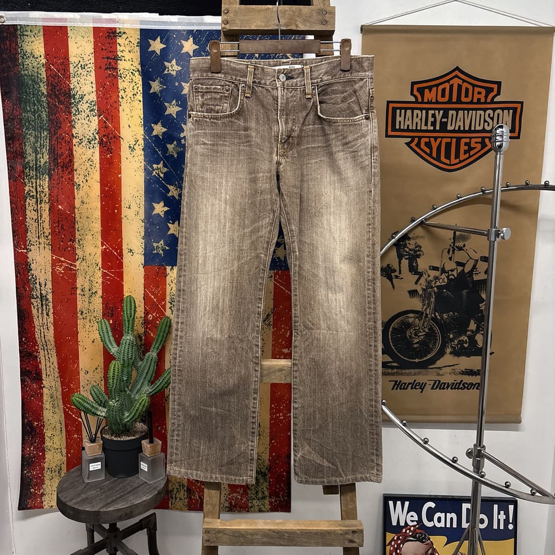 에드윈 404XV 익스클루시브 빈티지 브라운 워싱 데님팬츠 N1046   상품이미지1