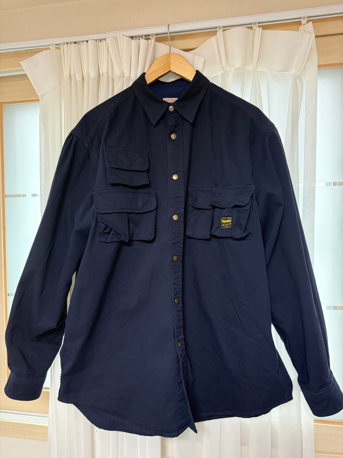 캐피탈 치노 너겟포켓 피쉬 셔츠 네이비 3사이즈 상품이미지2
