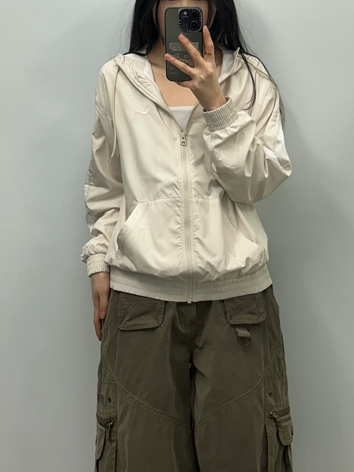 나이키 신형 베이지 우븐 후드 자켓  상품이미지1