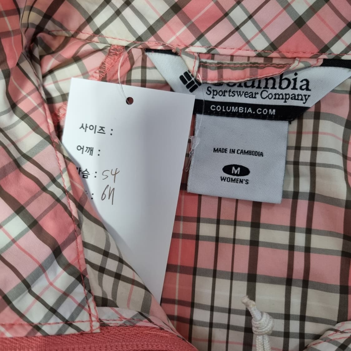 콜롬비아 체크 바람막이 상품이미지6