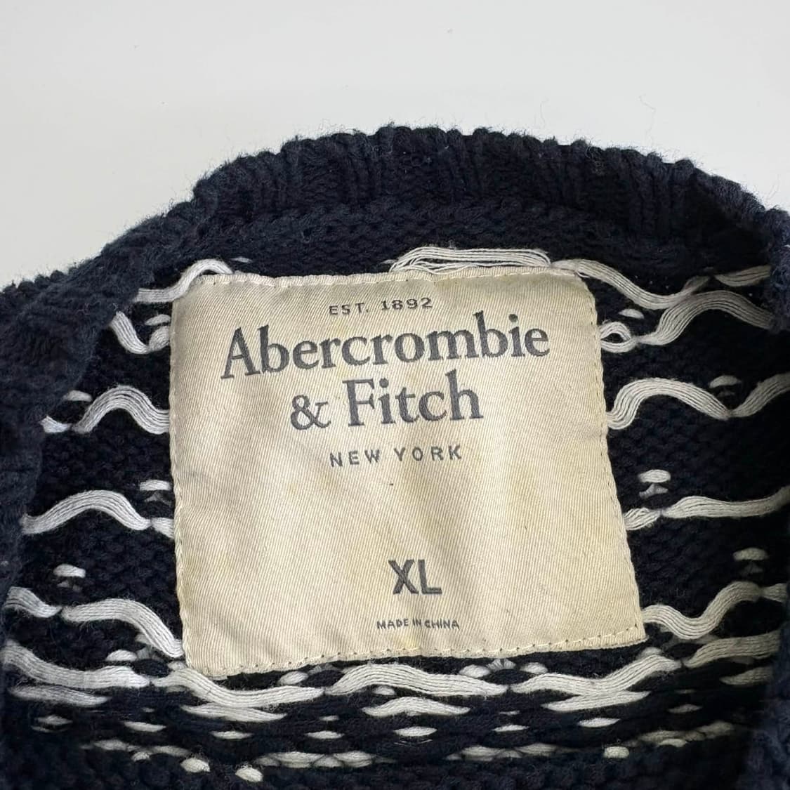 아베크롬비 노르딕 네이비 걸즈 크루넥 스웨터 니트(XL) 상품이미지4