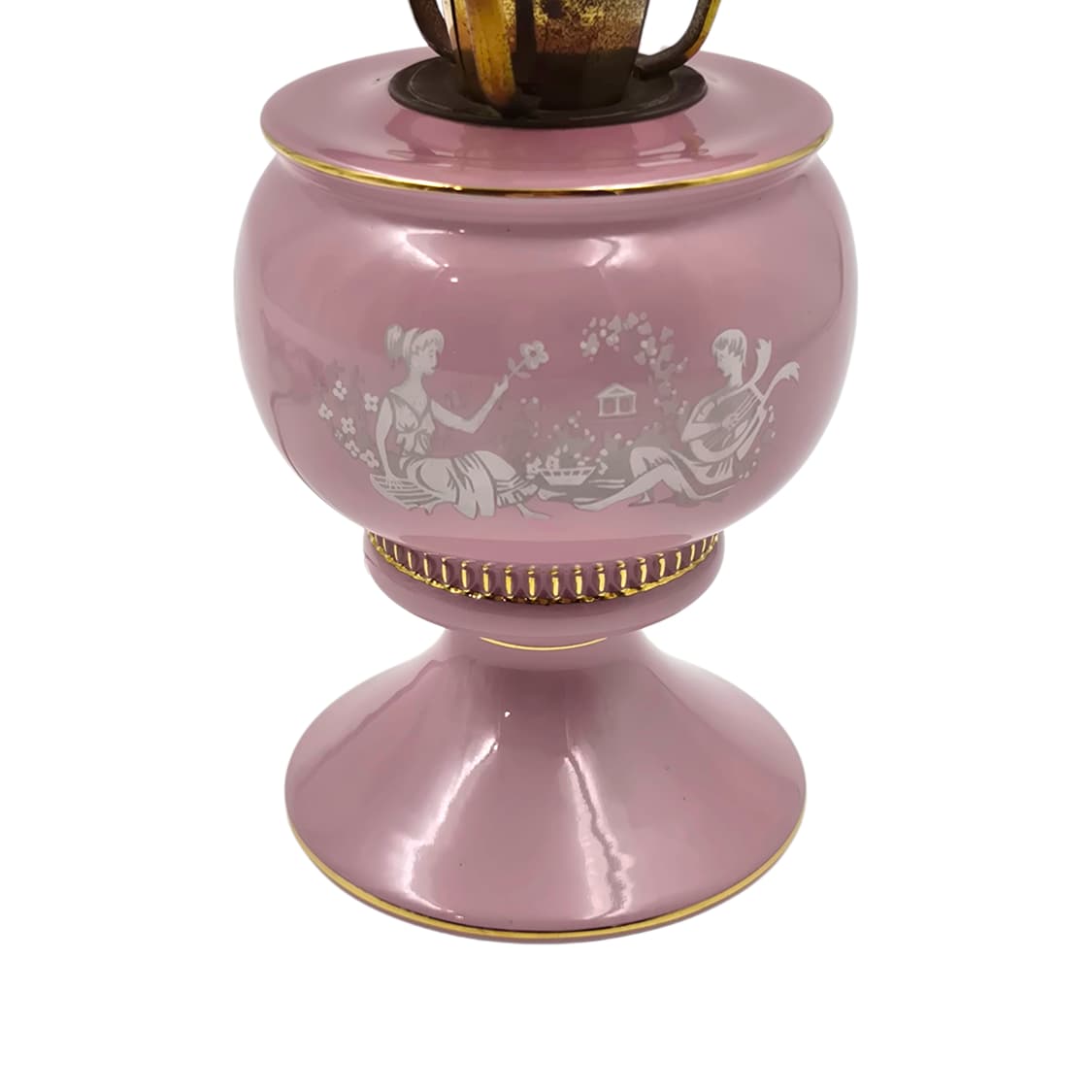 60s 이탈리아 플로렌틴 핑크 오팔린 엔틱 램프 상품이미지3