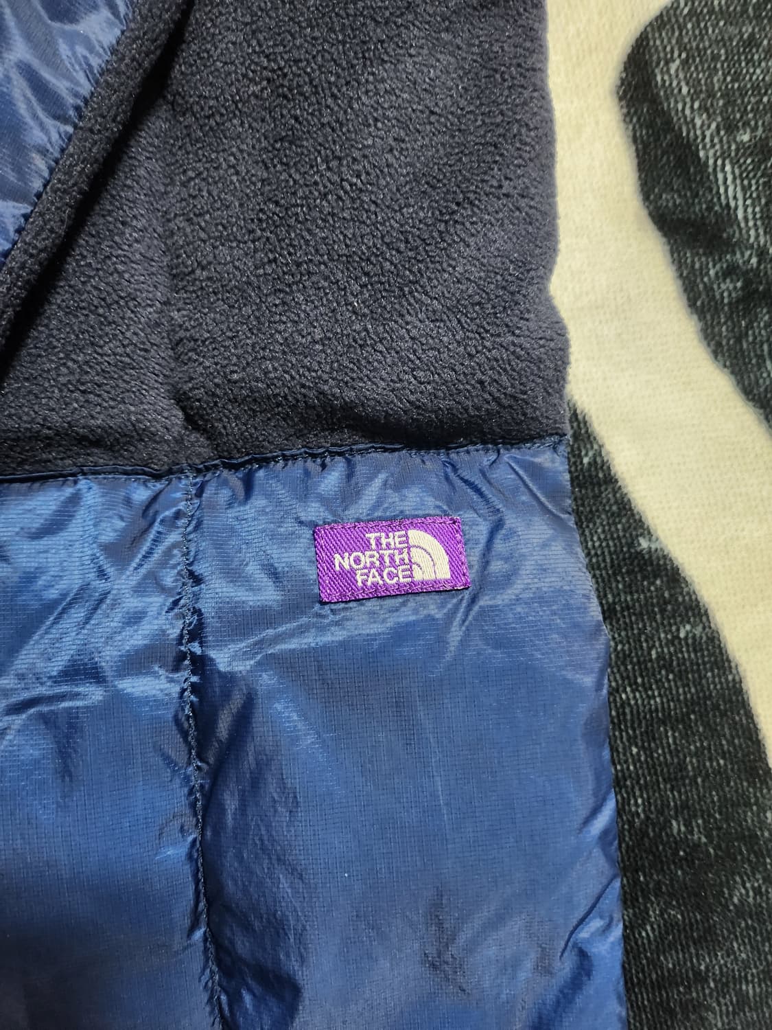 노스페이스 퍼플라벨 필드 다운 목도리 네이비 상품이미지3