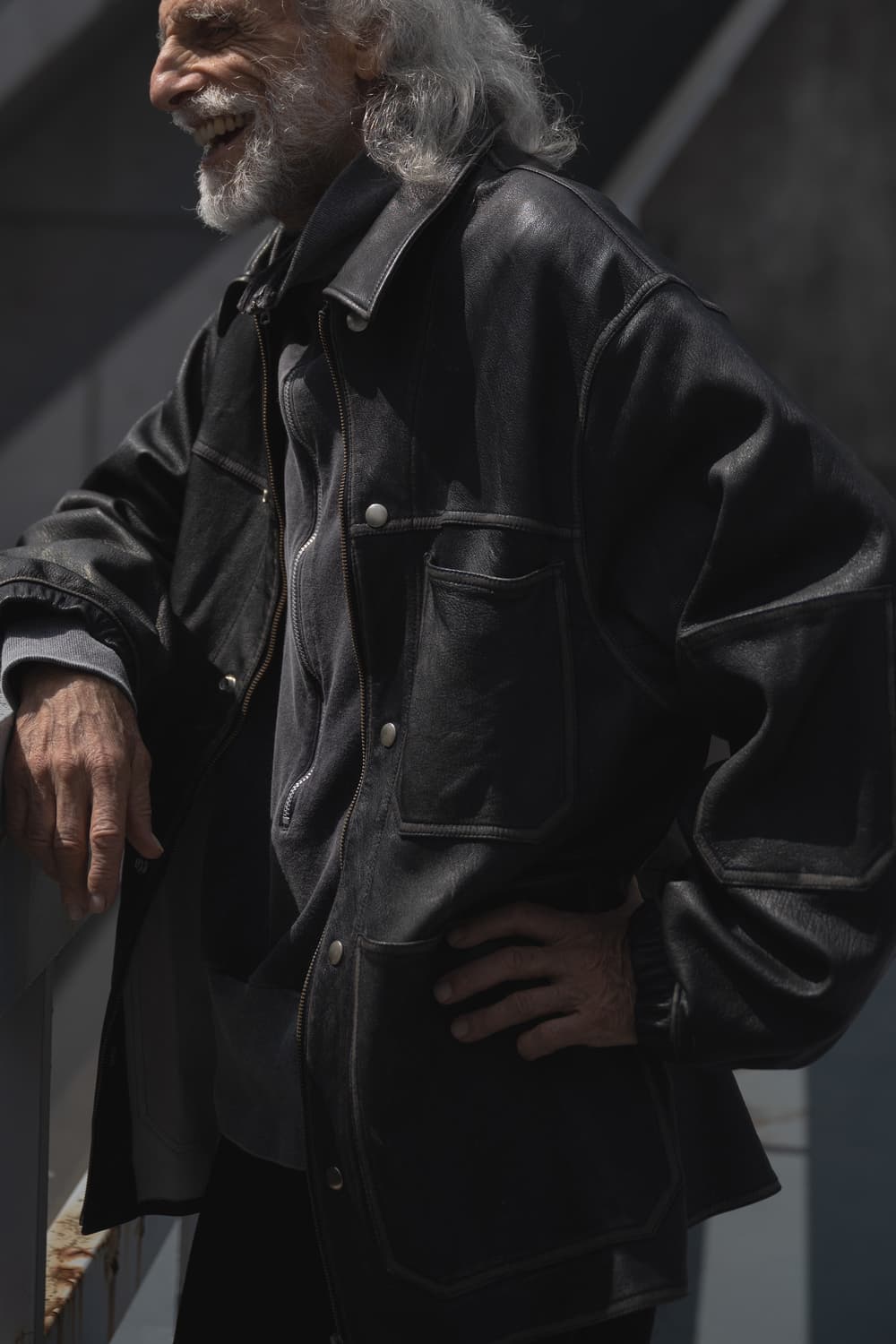 바벨 오브젝트 25SS 커버올 레더 자켓 블랙 상품이미지1