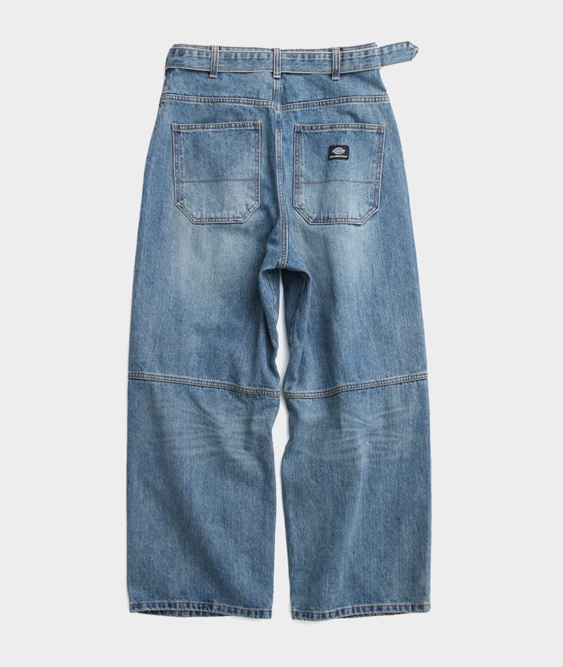 해칭룸X디키즈 벨티드 스노우 데님팬츠 Washed Blue 3 size 상품이미지2