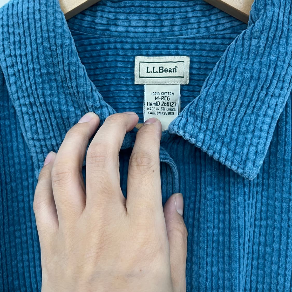 L.L.Bean 코듀로이 셔츠 블루 남M 상품이미지2