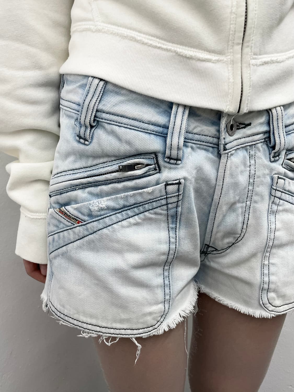 디젤 워싱 디스트로이드 숏츠*레어 상품이미지2