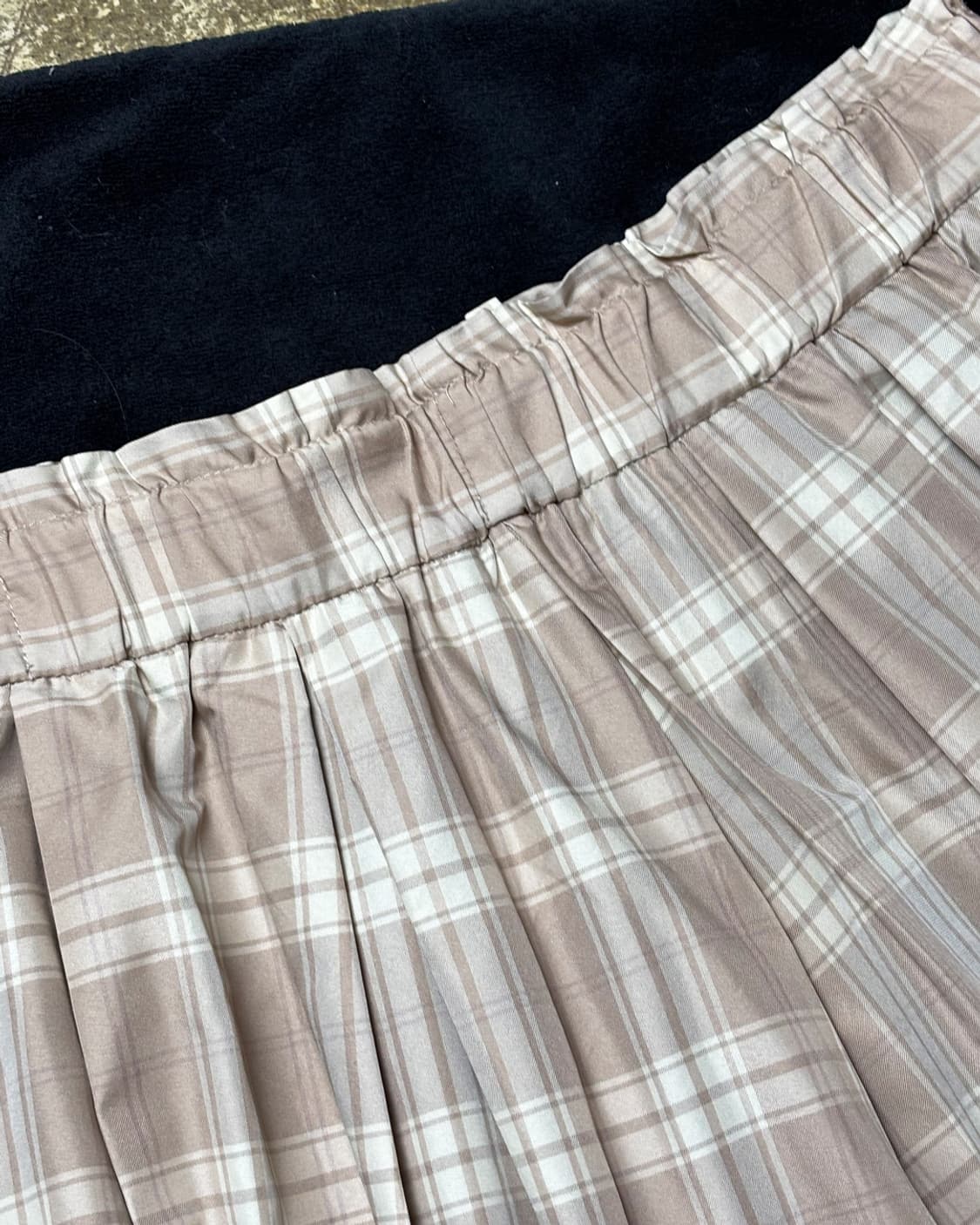 일본빈티지 GU 체크 롱스커트 상품이미지2