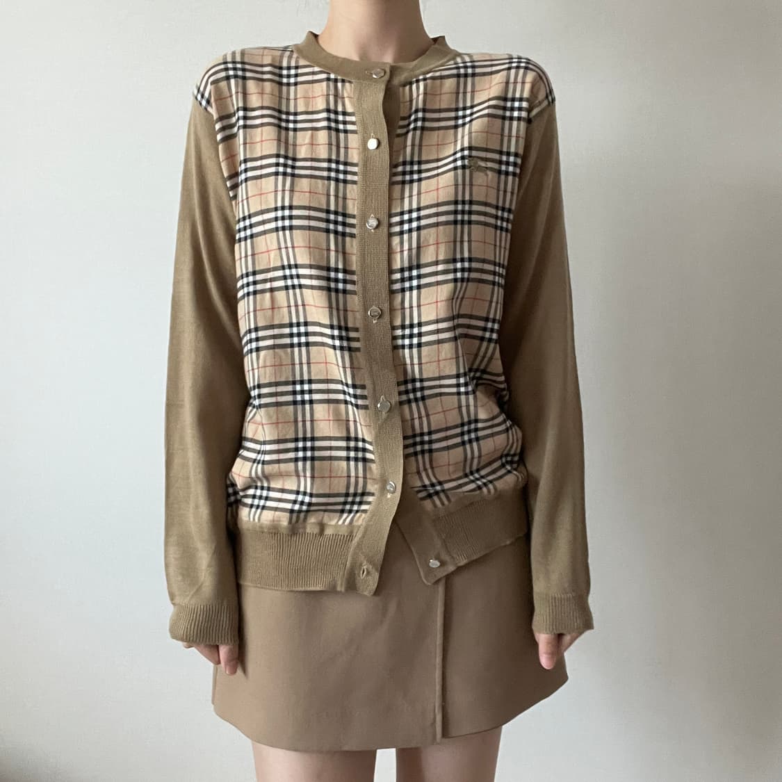 BURBERRY wool check cardigan 상품이미지3