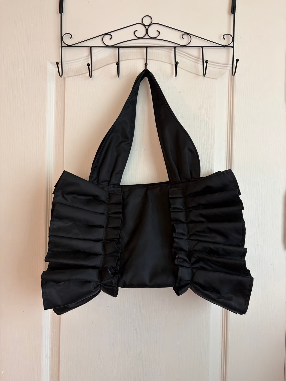black prill ribbon tote bag 상품이미지1