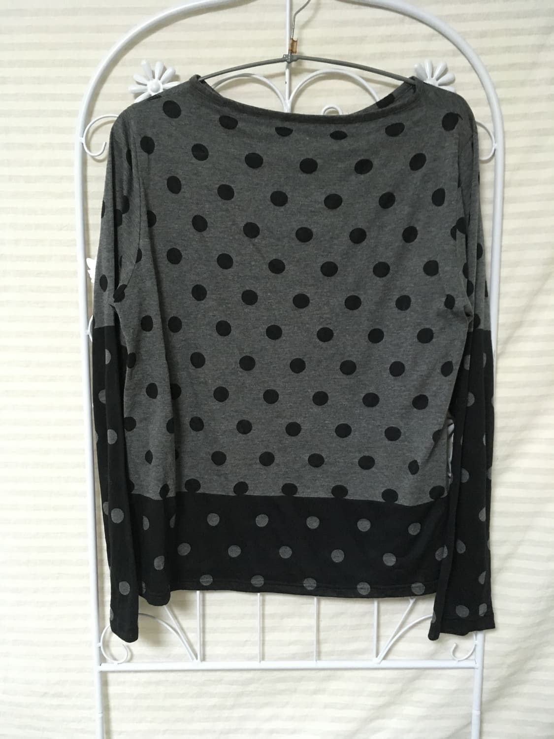 빈티지 그레이 도트 긴팔 y2k 스트릿 갸루 펑키 일본빈티지641 상품이미지2