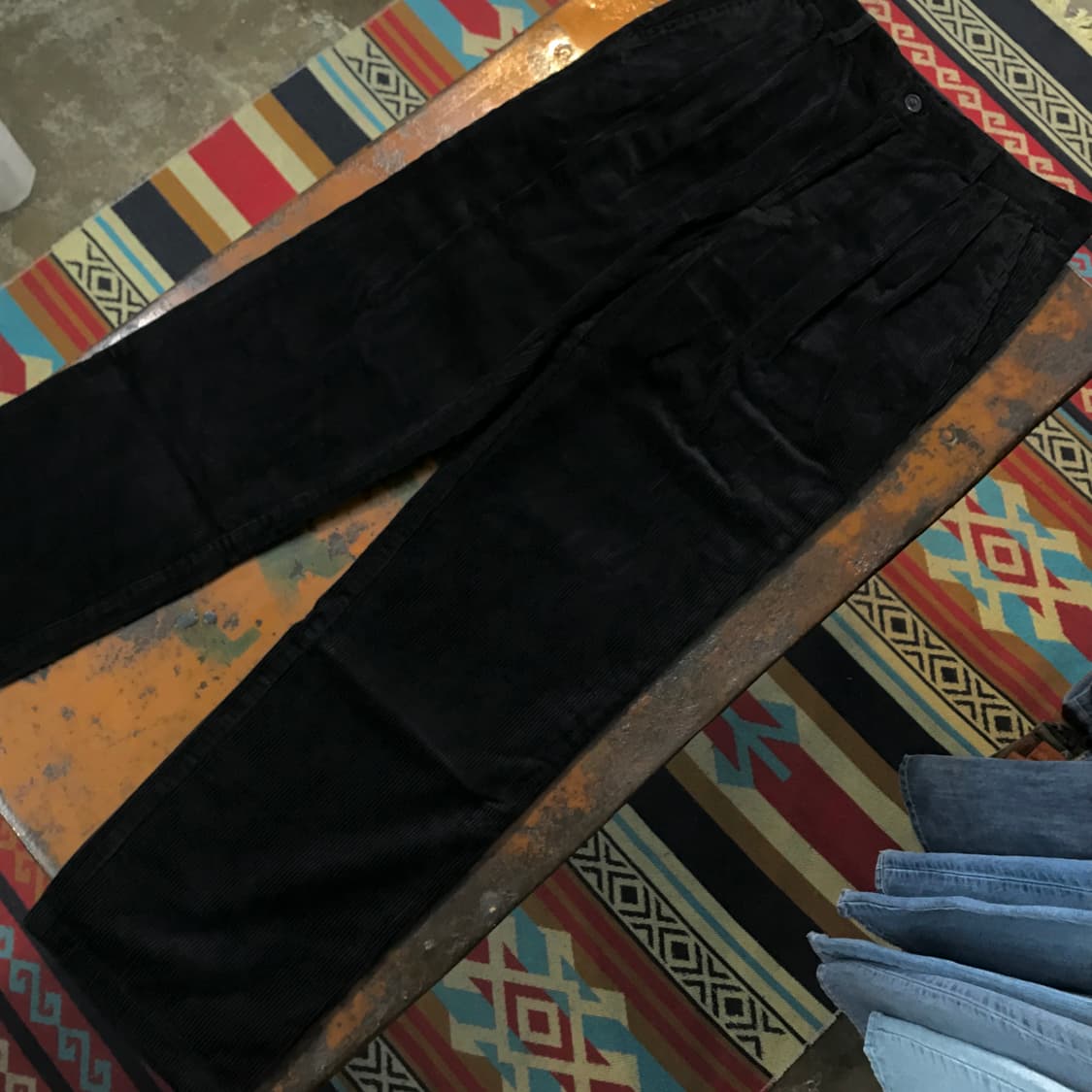 빈티지 블랙 코듀로이 팬츠 허리 31 32  상품이미지3