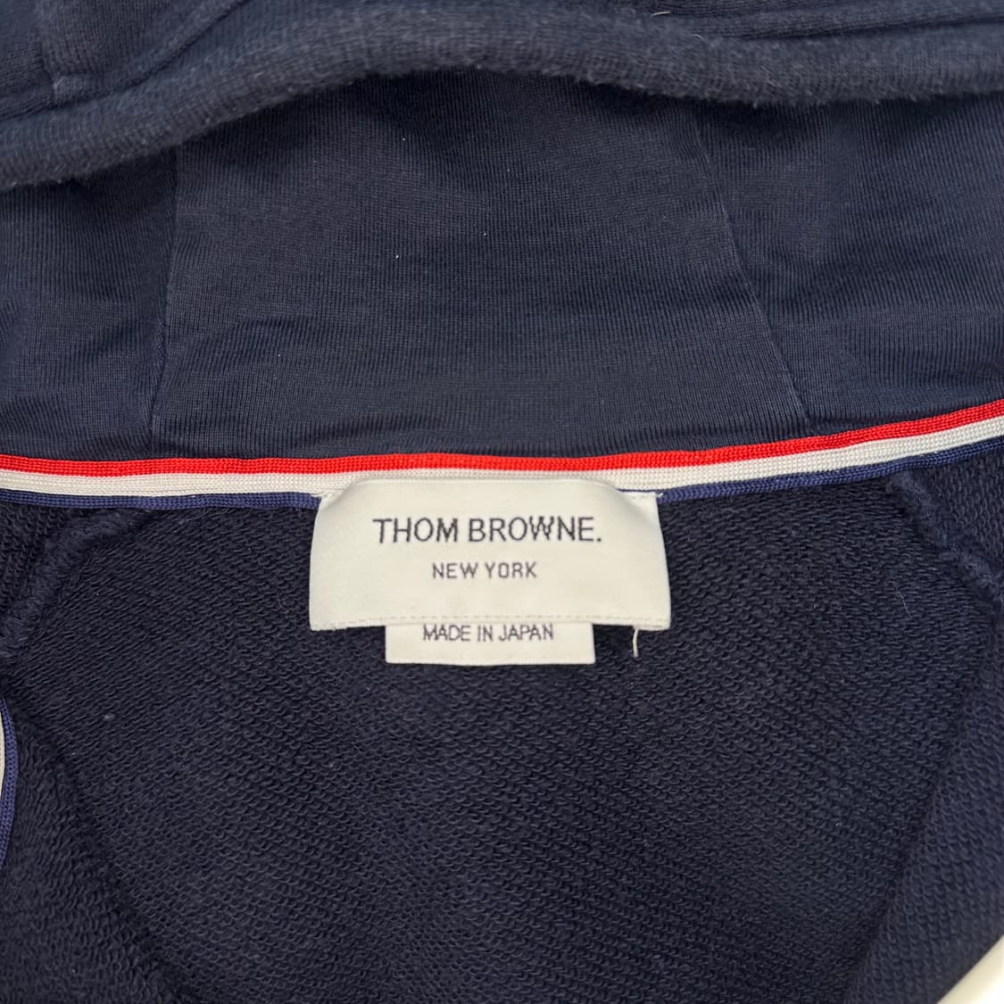 [A급/정품] 톰브라운 네이비 사선 후드집업 상품이미지3