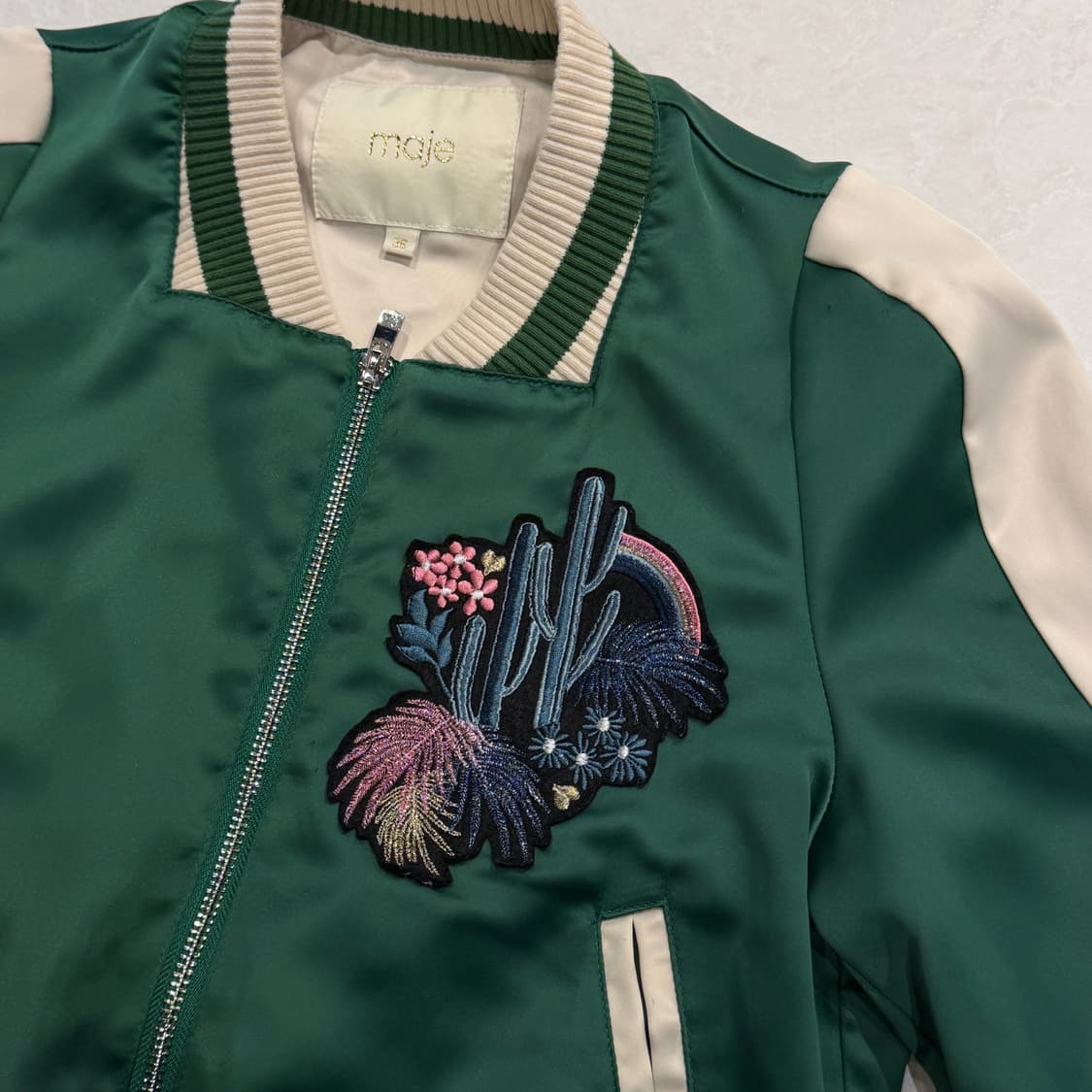 Maje 실크 스타디움 자켓 상품이미지2