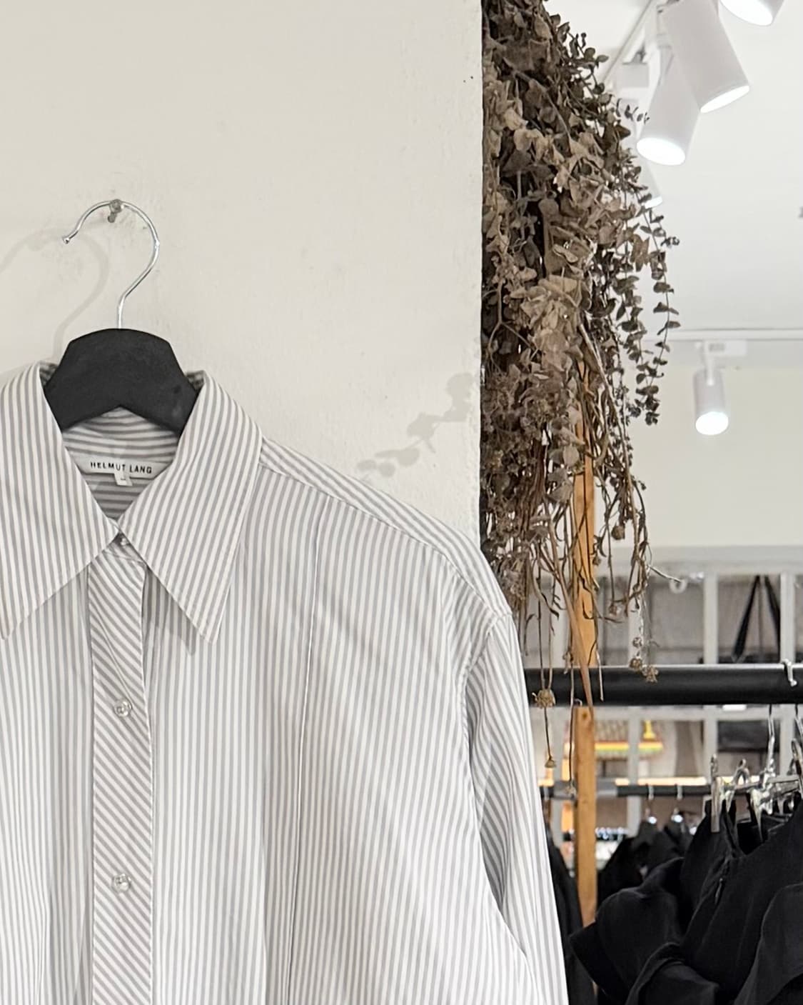 헬무트랭 화이트 그레이 스트라이프 셔츠 상품이미지3