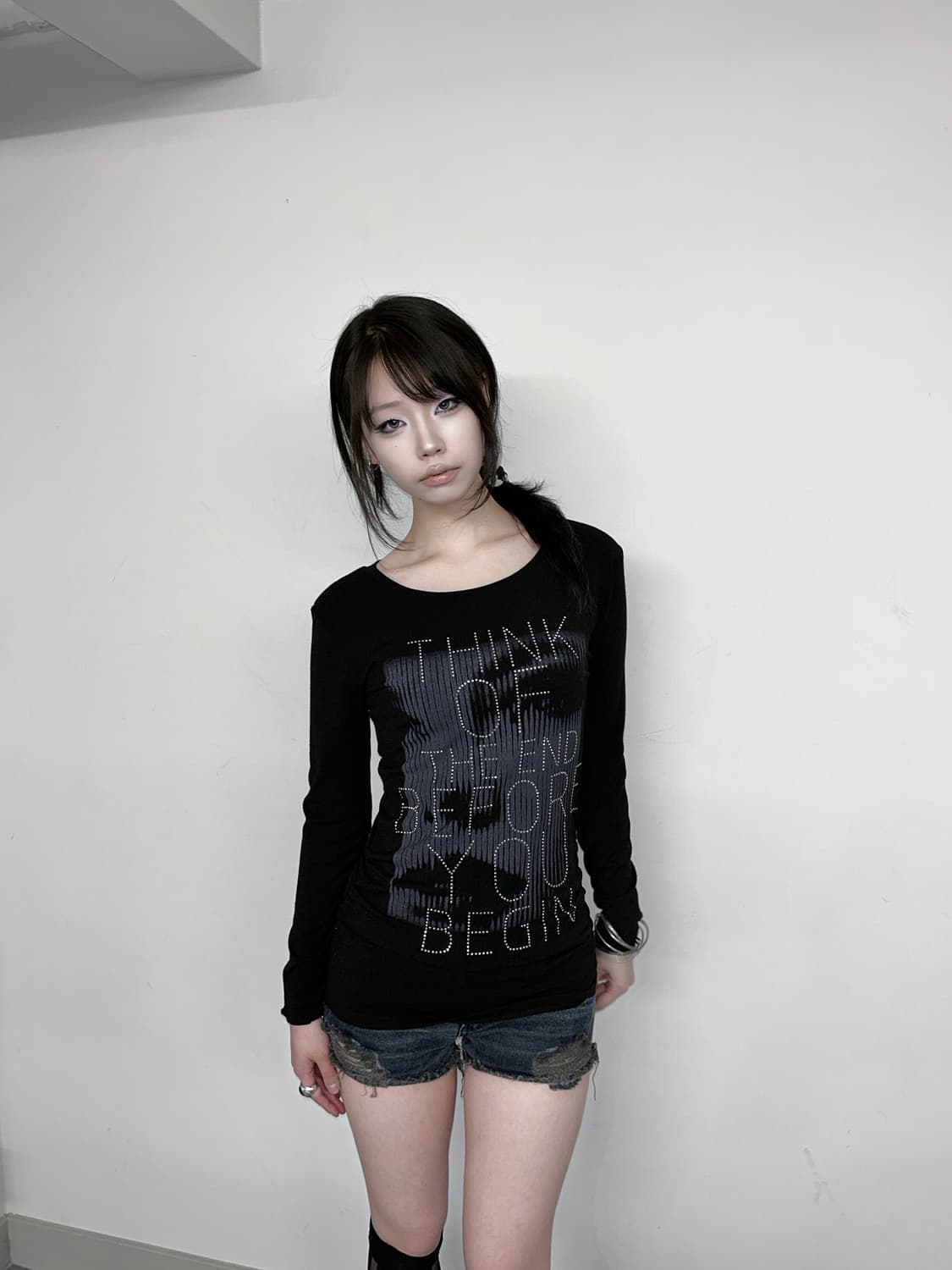Hotfix Printed Slim Long Sleeves 상품이미지1