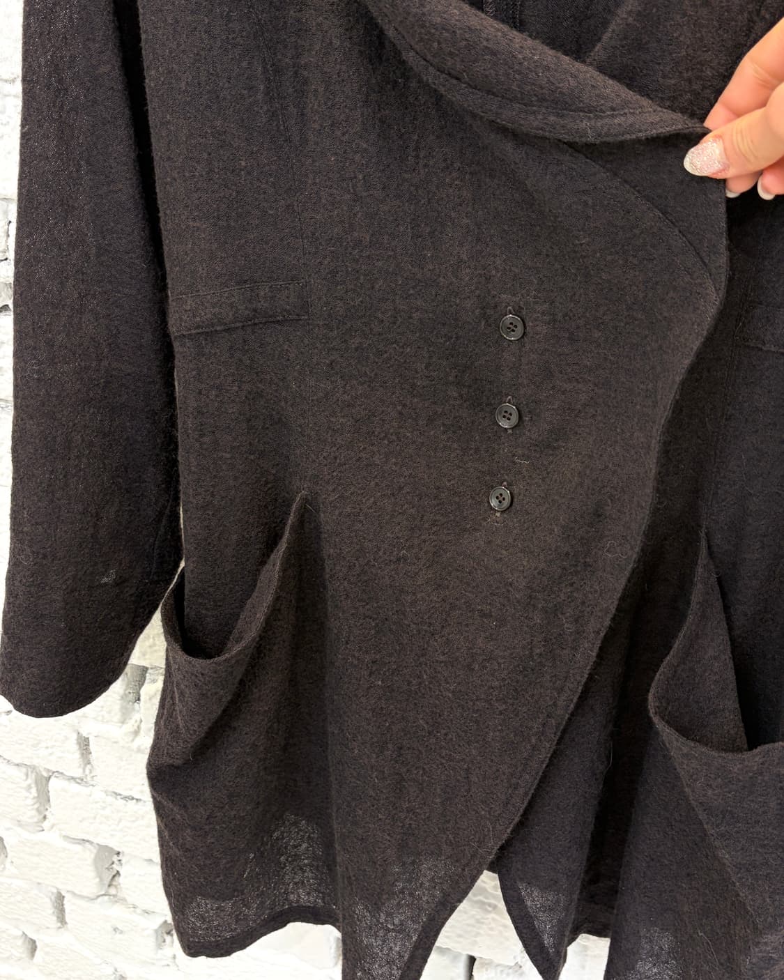 Wool Draped Waist-Strap Cardigan 상품이미지7