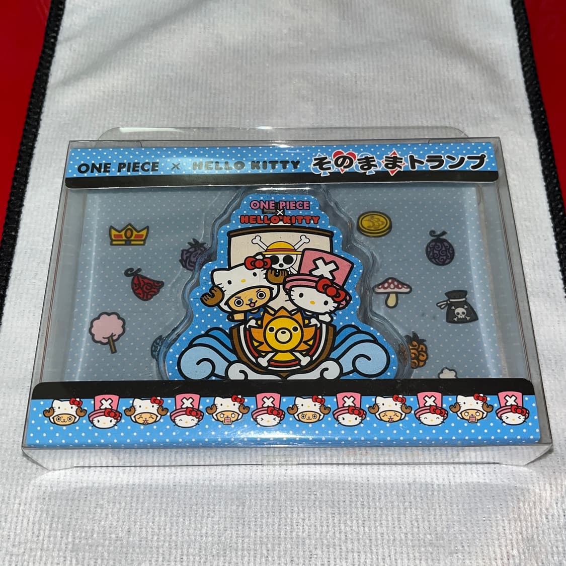 초희귀 고전) 산리오 헬로키티 x 원피스 쵸파 플레잉카드 트럼프카드 상품이미지1