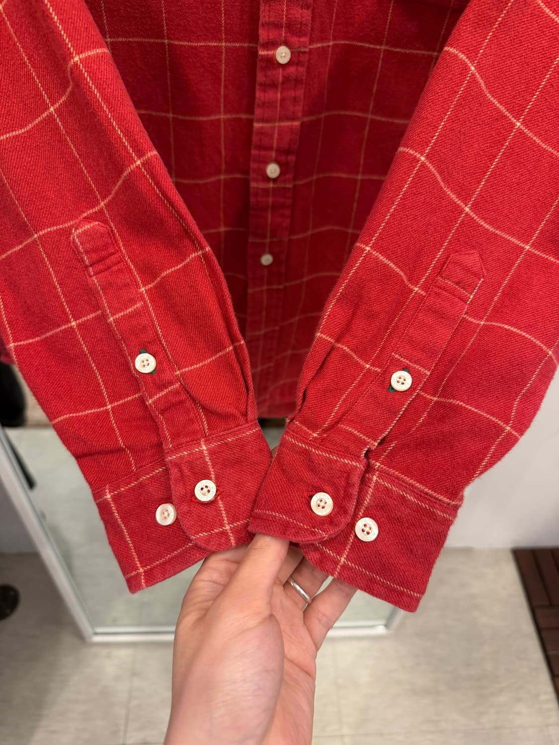 90s Tommy Hilfiger 타미힐피거 코튼 플란넬 체크 셔츠 상품이미지4